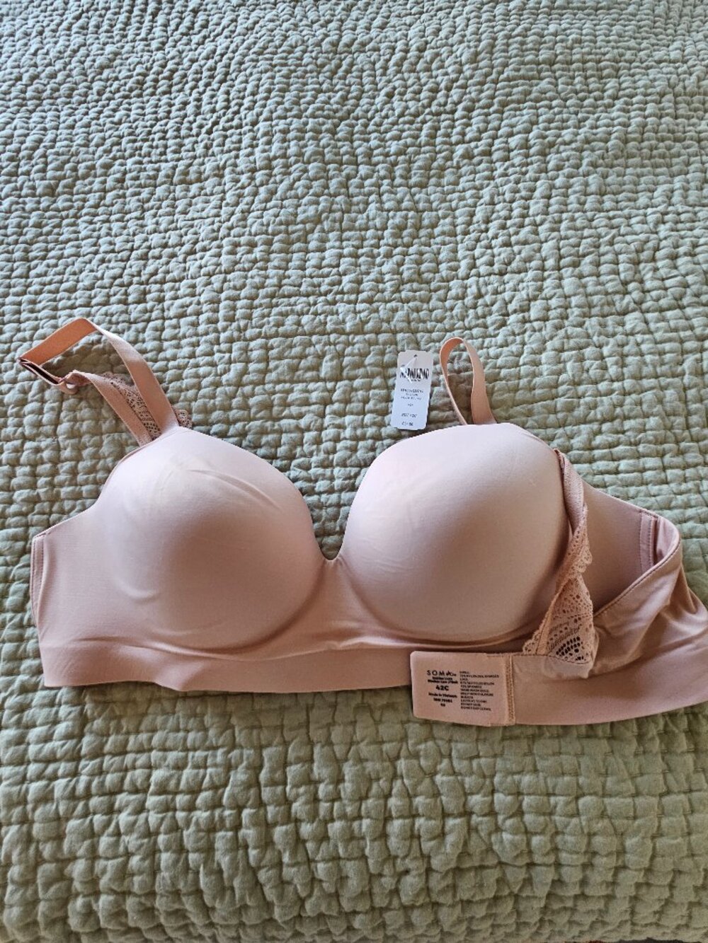 Soma Enbliss Lace Wireless Bra - Nude